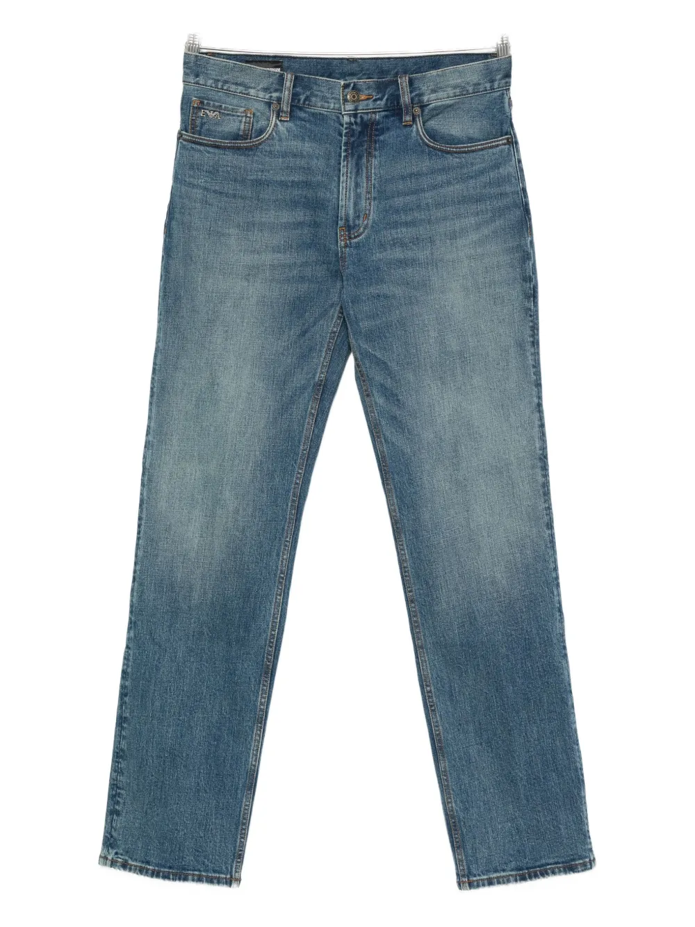 Emporio Armani Cotton-ble3nd Denim Jeans In Blue