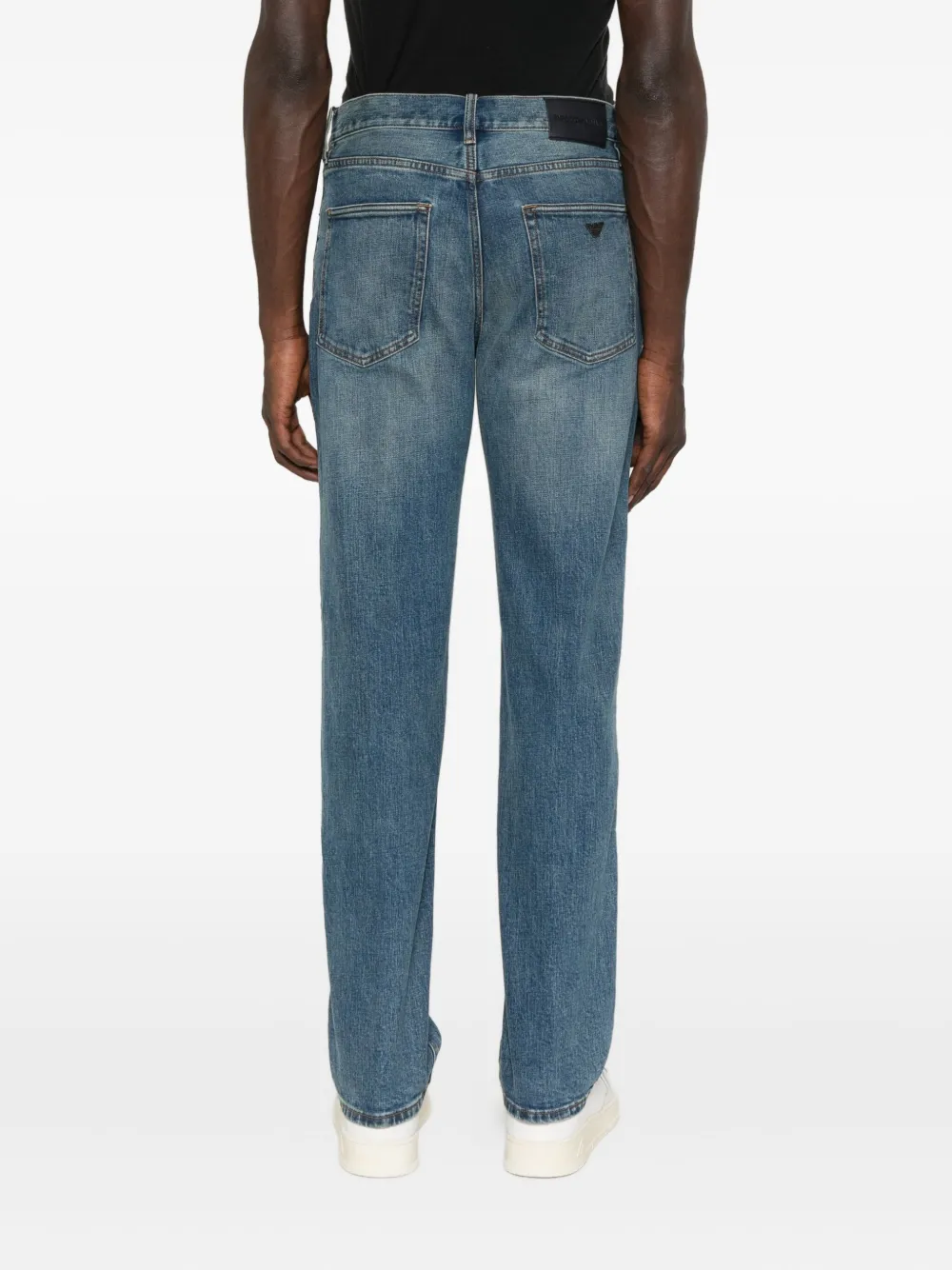 Emporio Armani cotton-ble3nd denim jeans Blauw