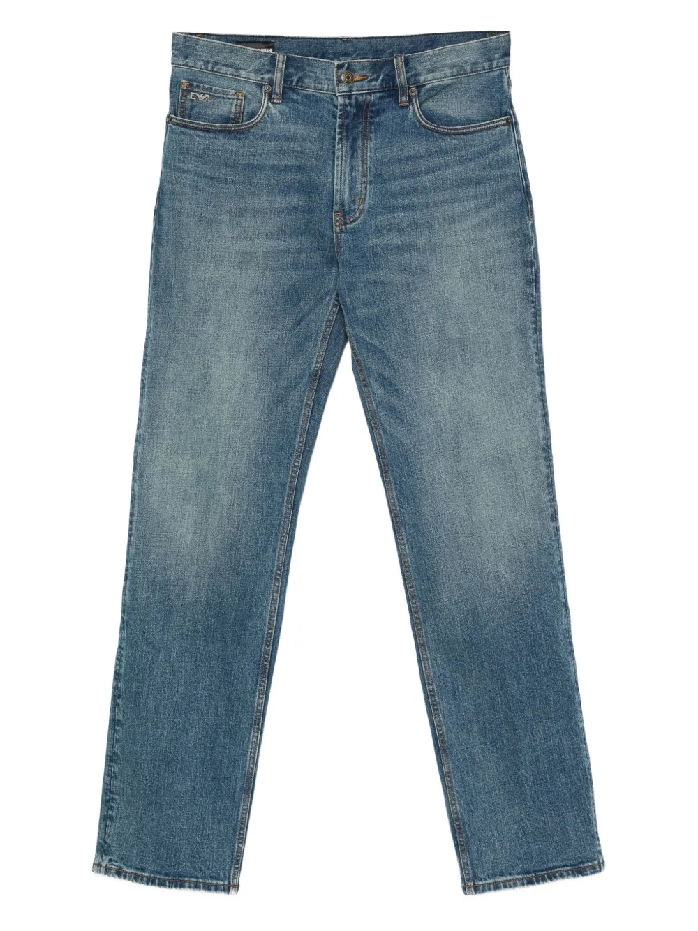 Emporio Armani cotton-ble3nd denim jeans Blauw