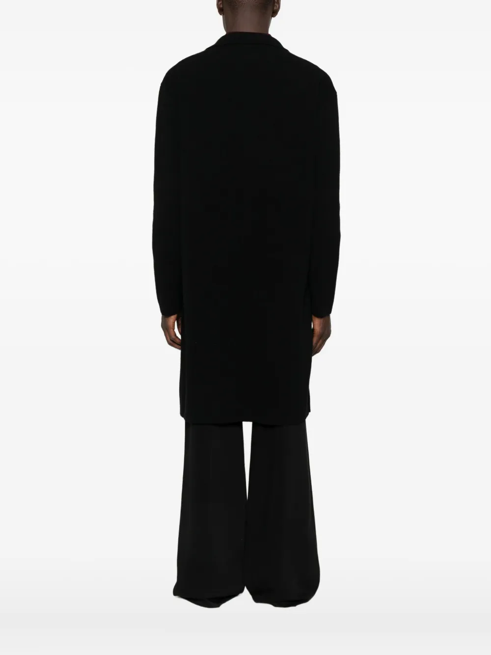 Tagliatore V-neck wool coat Zwart