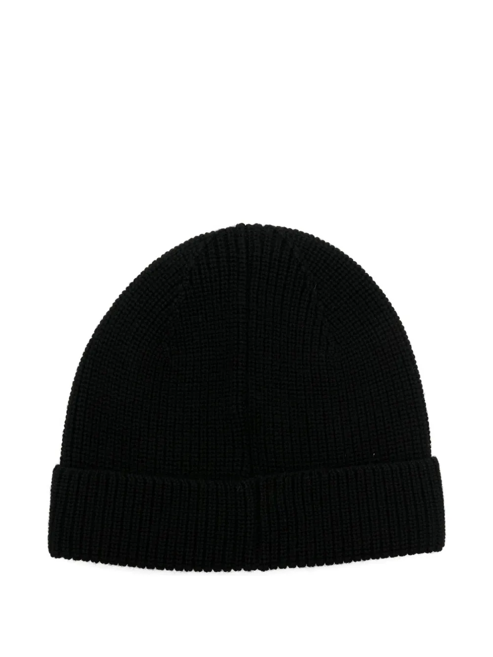 Tagliatore embroidered ribbed beanie - Zwart
