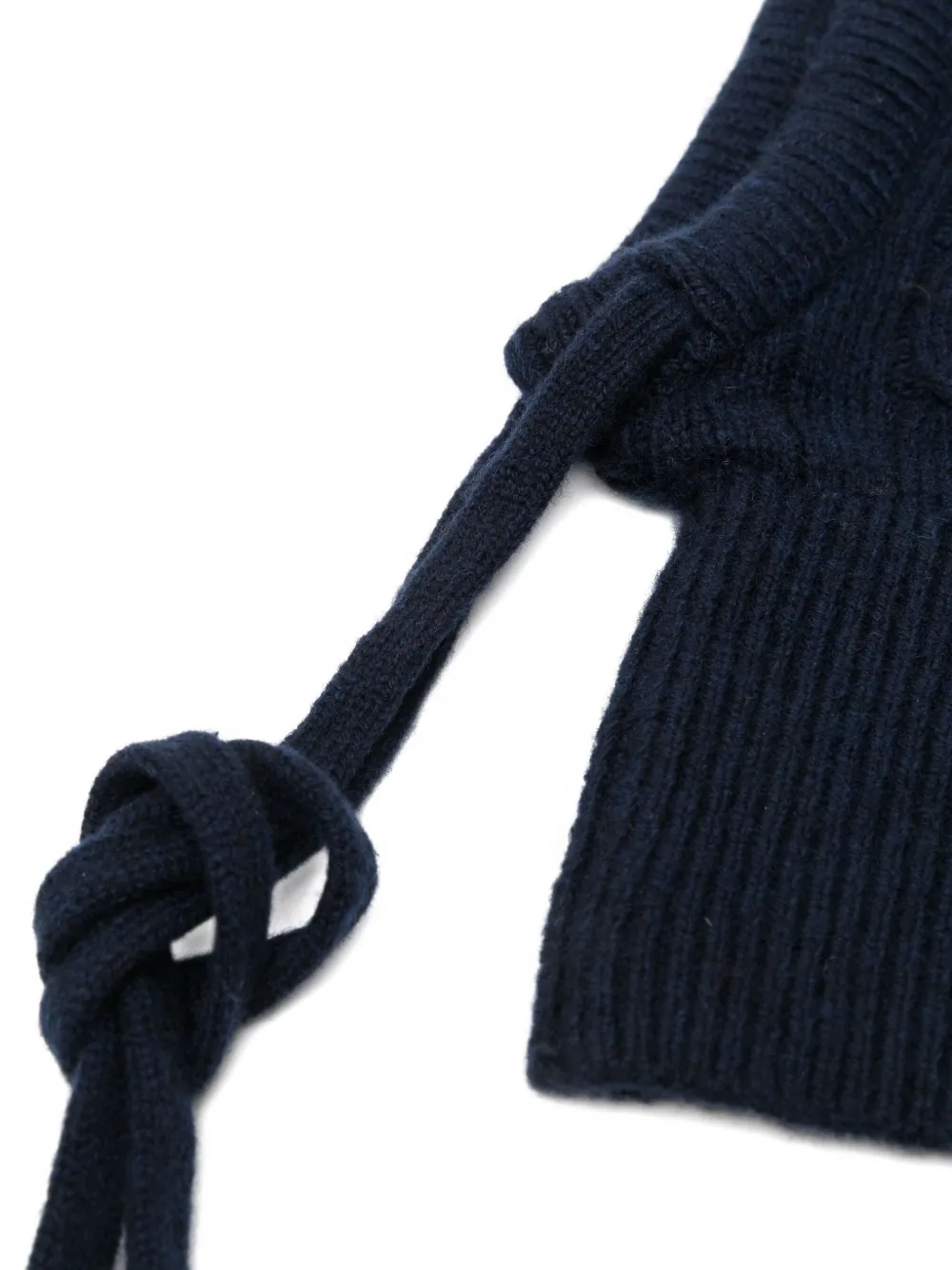 Polo Ralph Lauren Cable-knit Tie Balaclava In Blue