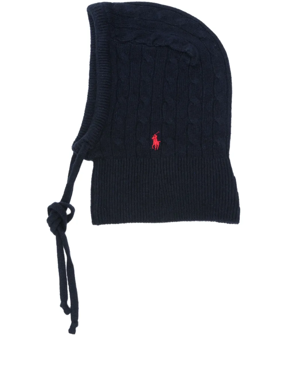Polo Ralph Lauren cable-knit tie balaclava | Blue | Image 1