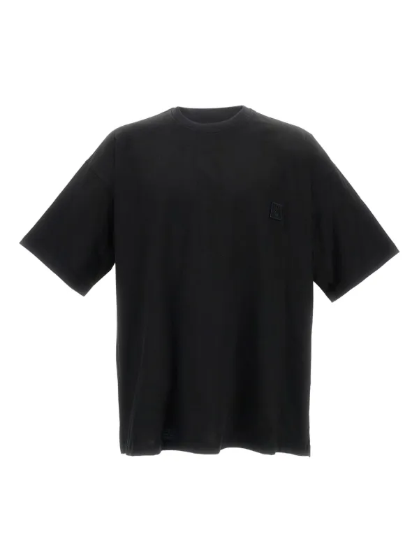 【新品、関西発】WOOYOUNGMI Tシャツ 黒 44サイズ（S） Wooyoungmi ロゴ Tシャツ | ブラック | FARFETCH JP