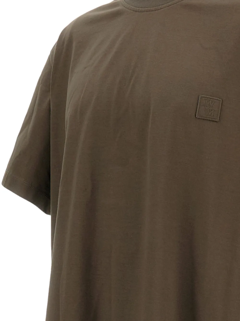 Wooyoungmi T-shirt met geborduurd logo Bruin