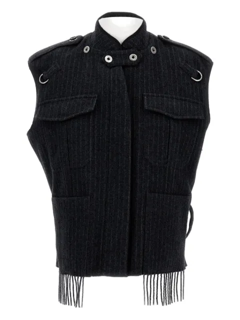 Durazzi Milano  sleeveless button-detail fringe vest