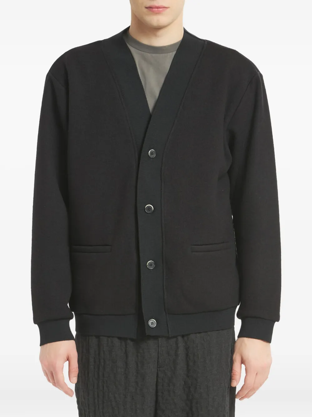 Barena Venezia Ribbed Long-sleeved Sweater In Gray