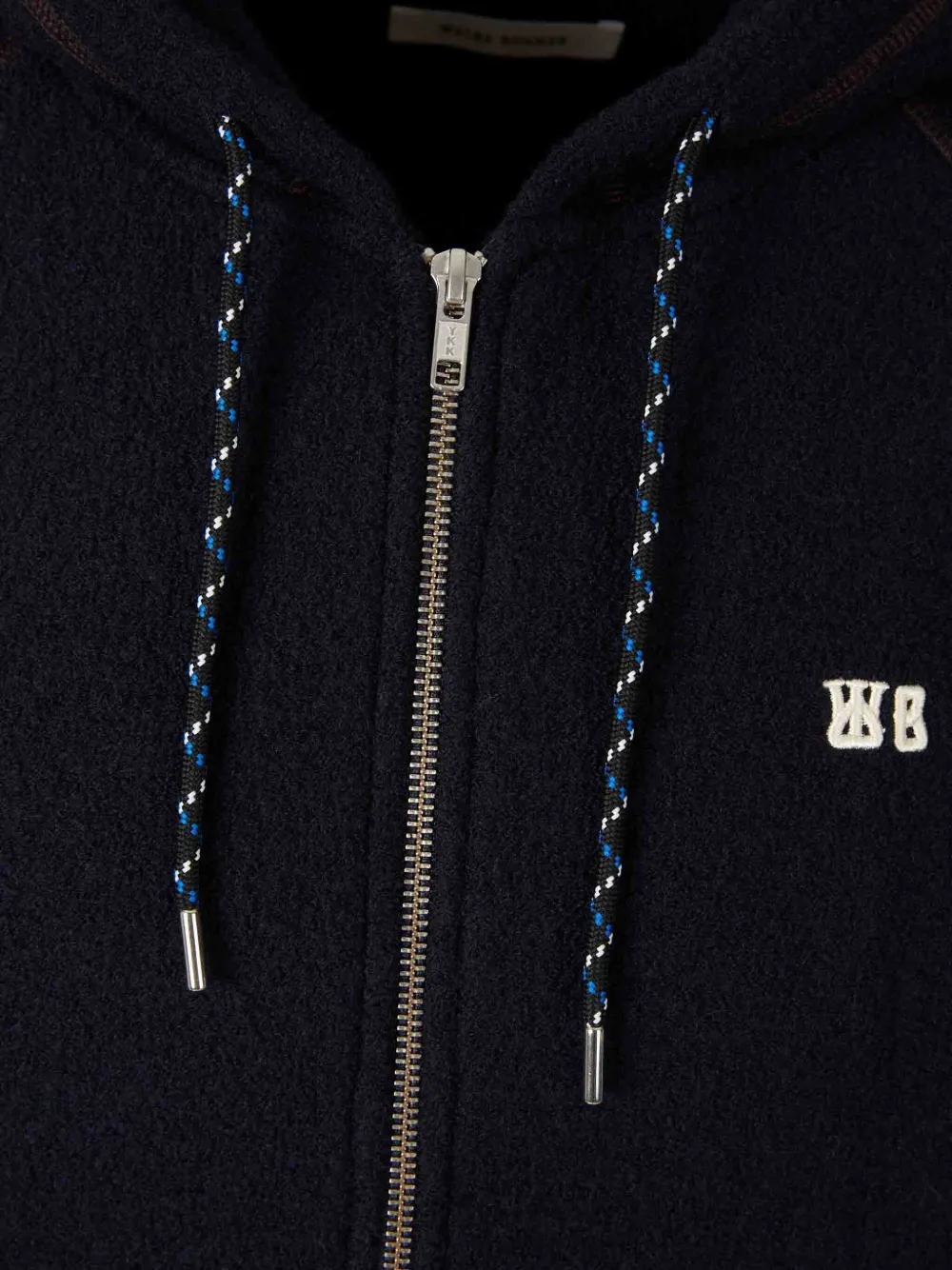  Wales Bonner Hooded Wool Cardigan - Blue 