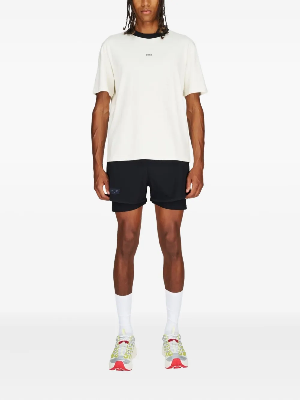 UNNA layered shorts - Zwart