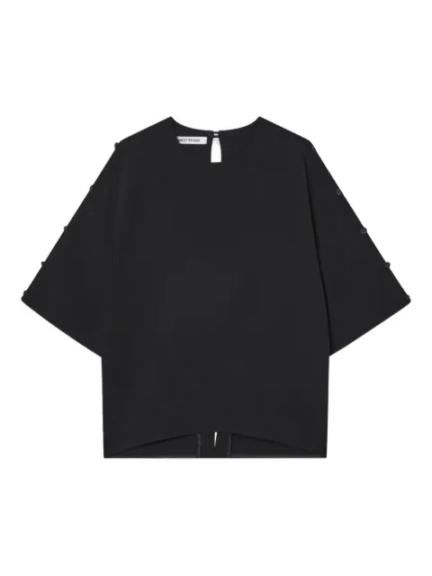 MARK KENLY DOMINO TAN Bayla button-detailed top