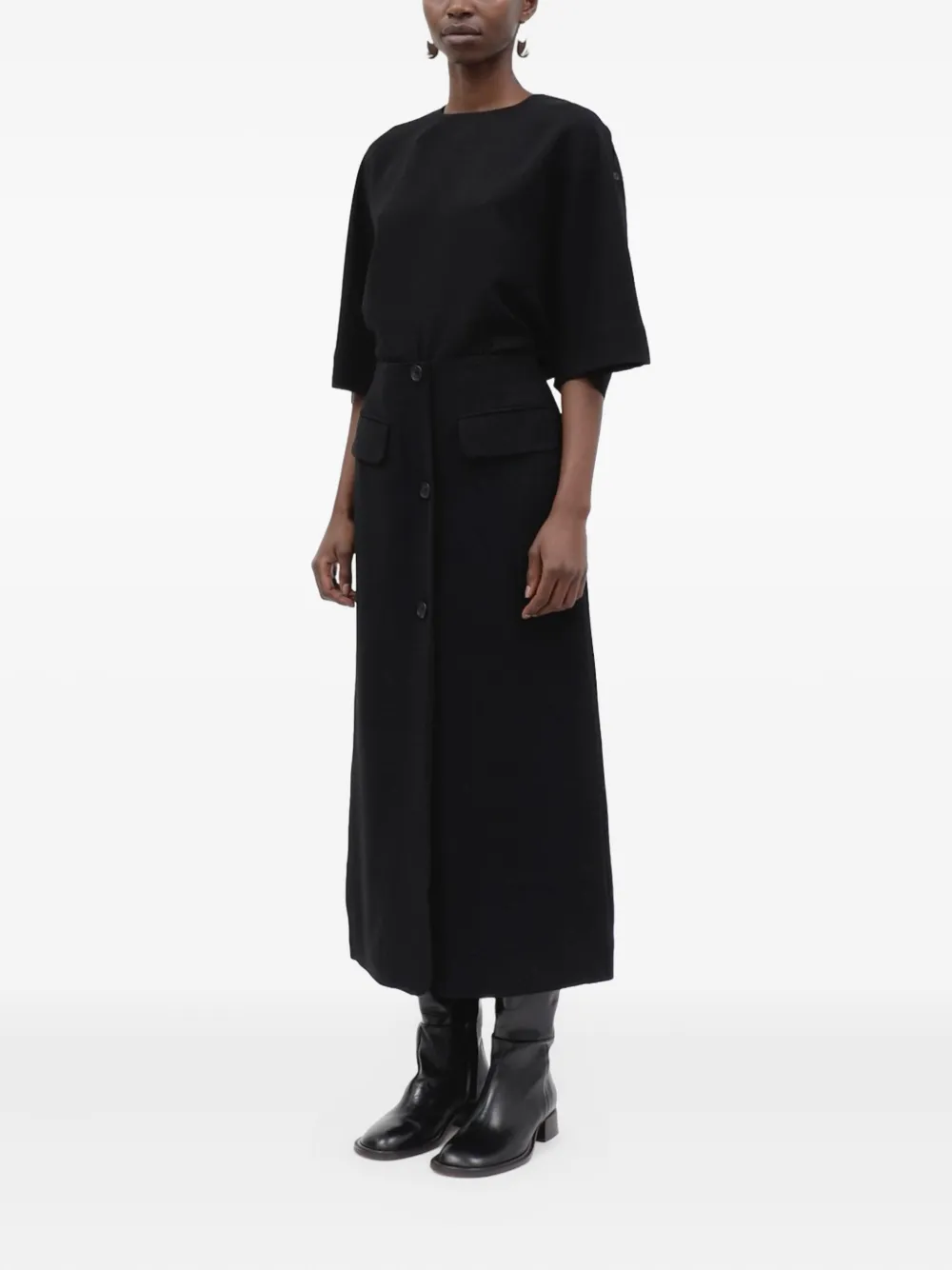 MARK KENLY DOMINO TAN Bayla top met knoopdetail - Zwart