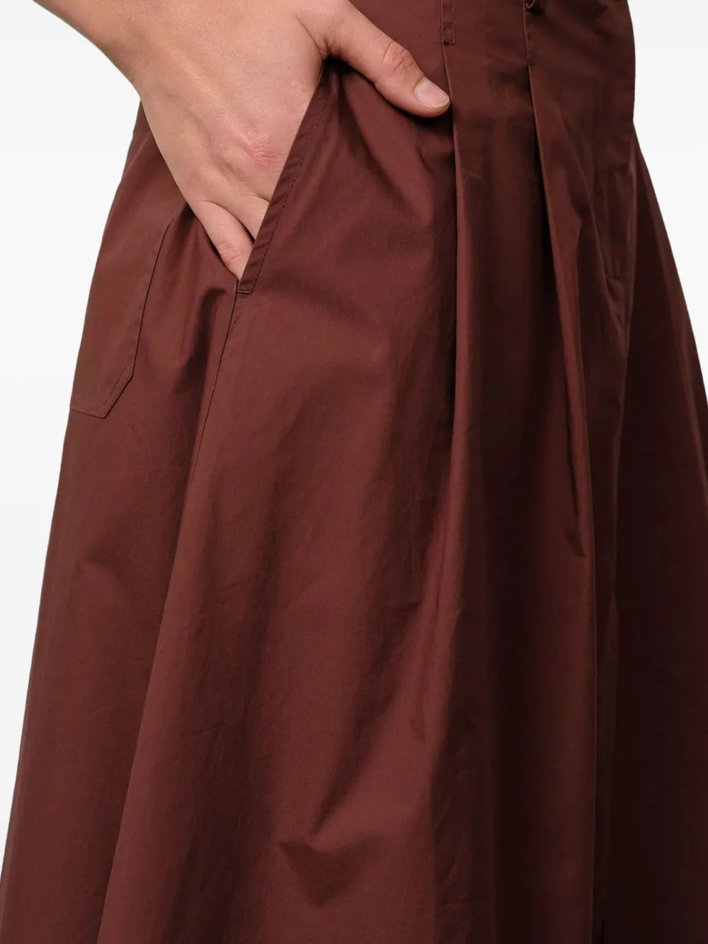 Herskind Pleated-front Skirt In Brown
