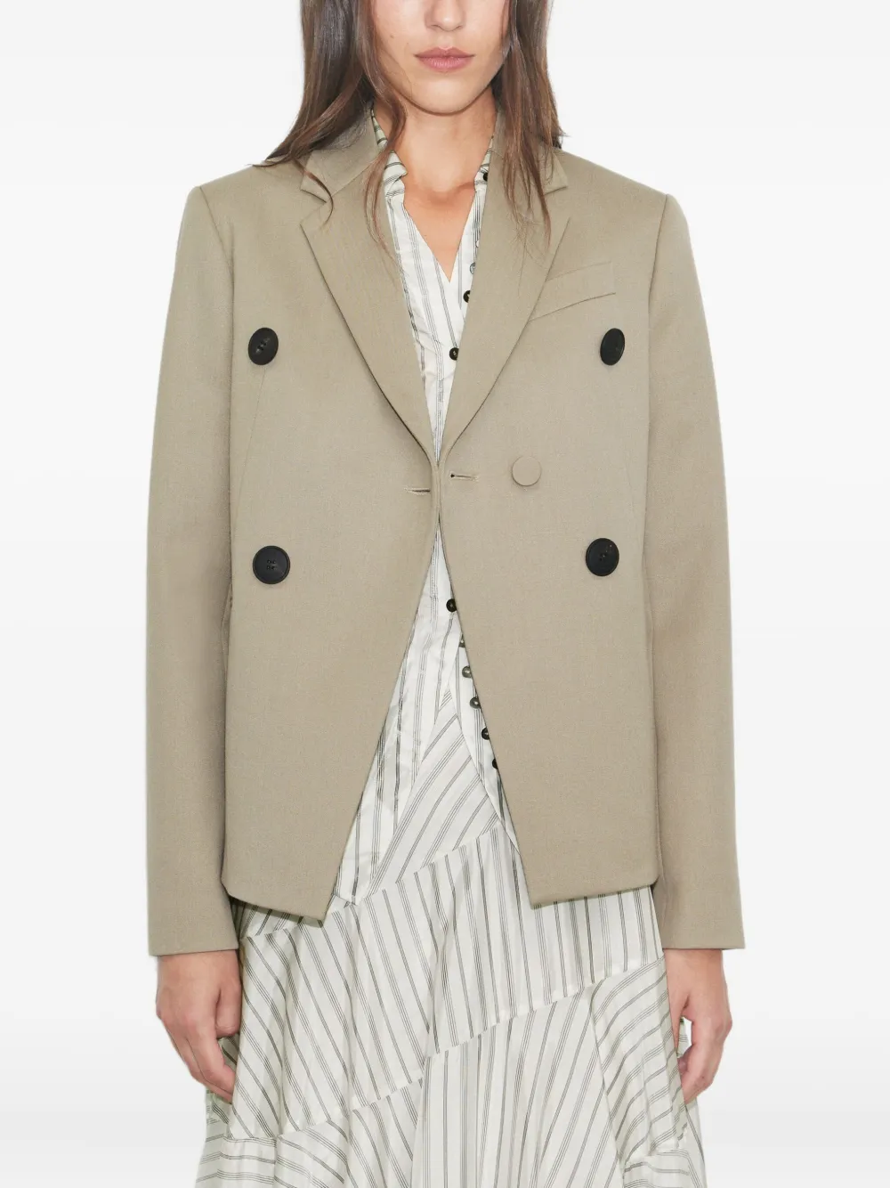 Tory Burch Blazer met dubbele rij knopen Grijs