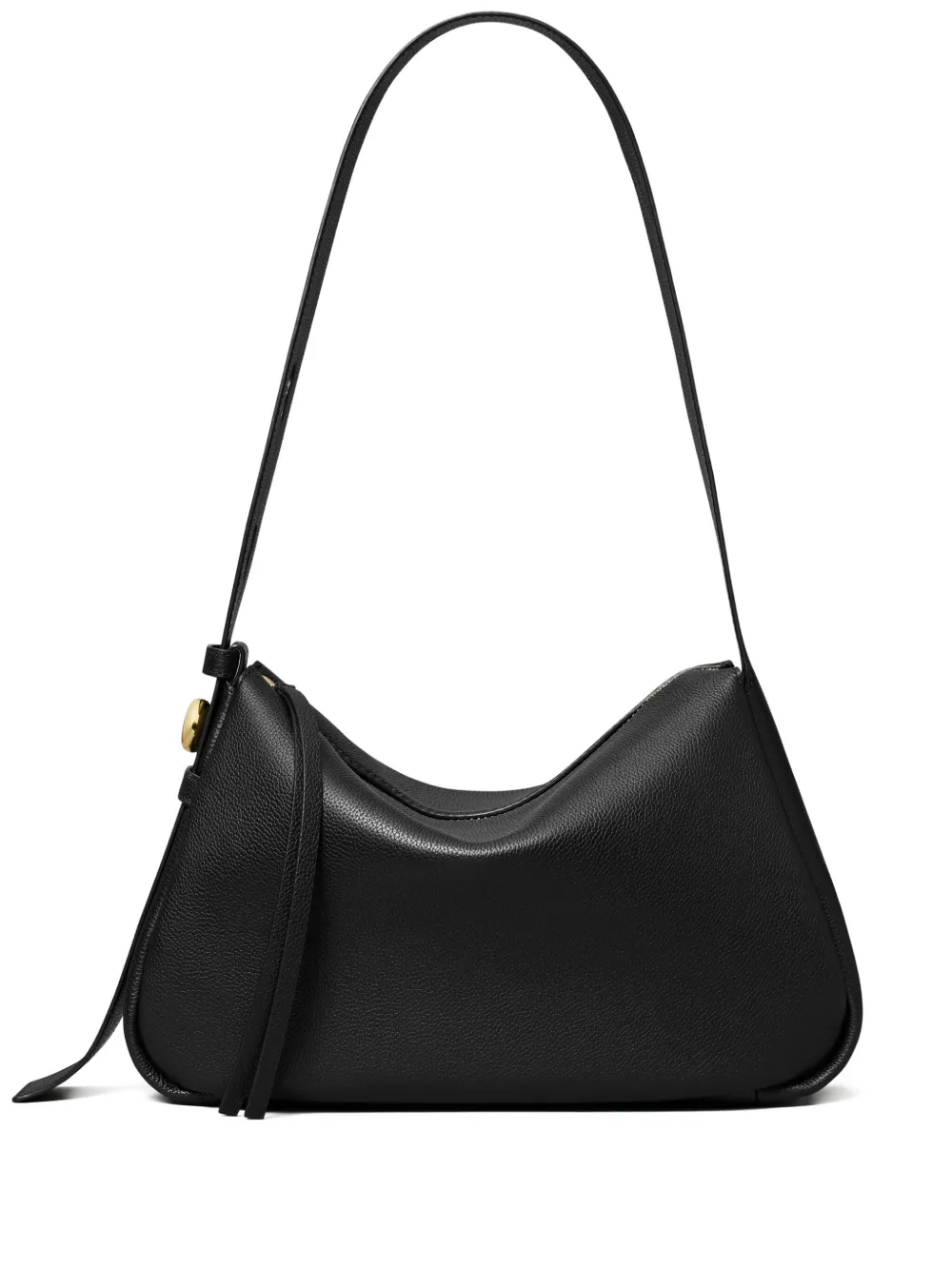 Tory Burch Romy Curved-flap Shoulder Bag In Black