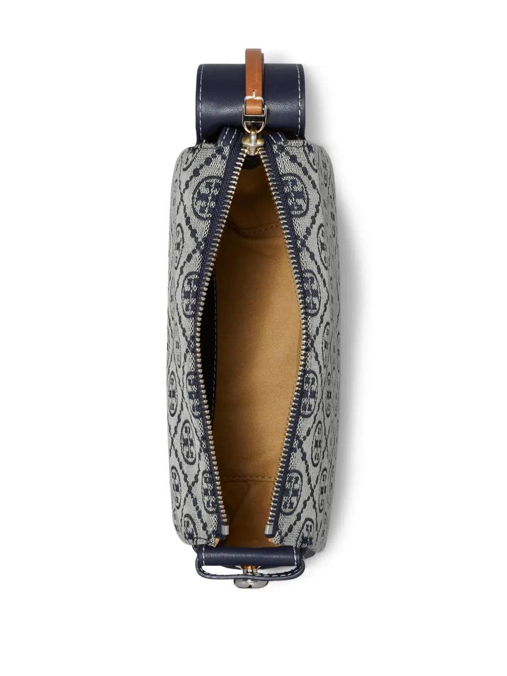 Tory Burch Small Romy T Monogram Shoulder Bag In Blue