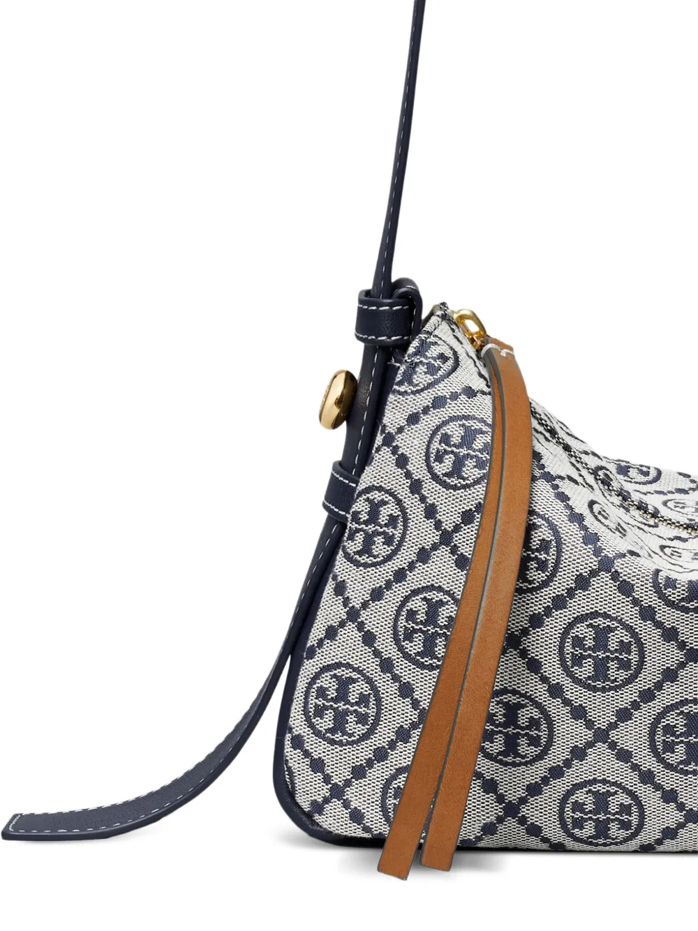 Tory Burch Small Romy T Monogram Shoulder Bag In Blue