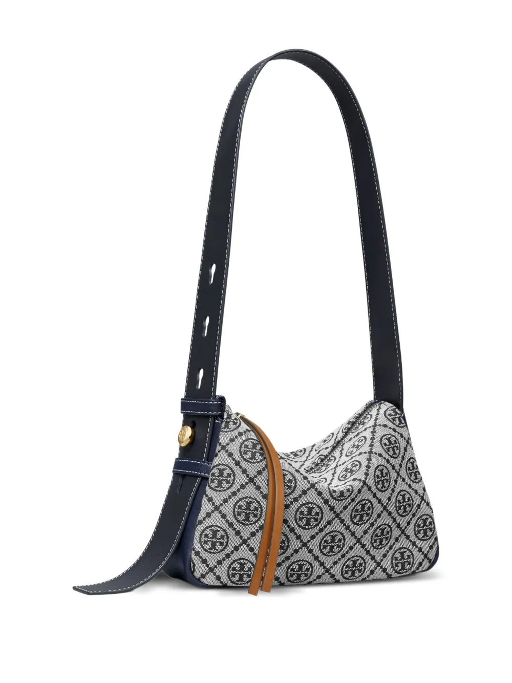 Tory Burch Small Romy T Monogram Shoulder Bag In Blue