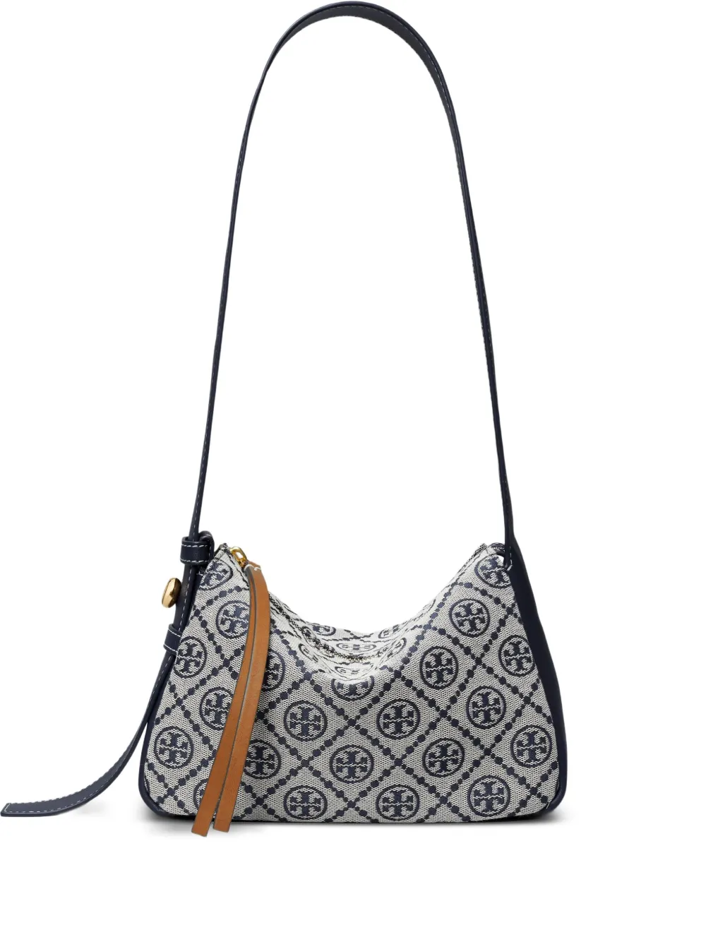 Tory Burch Small Romy T Monogram Shoulder Bag In Blue