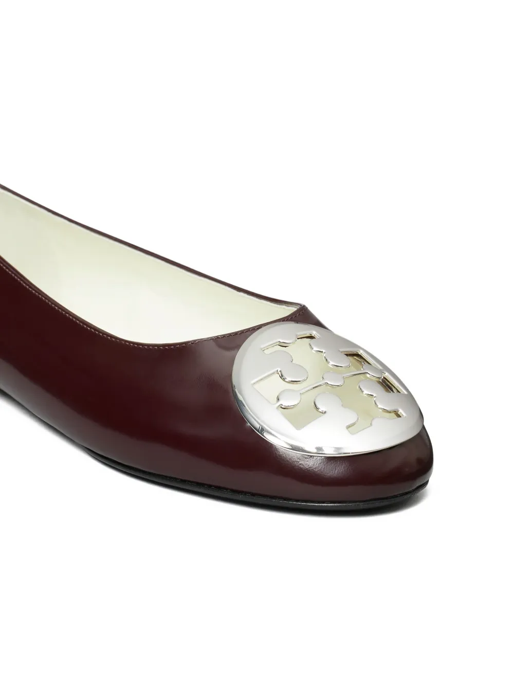 Tory Burch logo-plaque ballet flats Brown