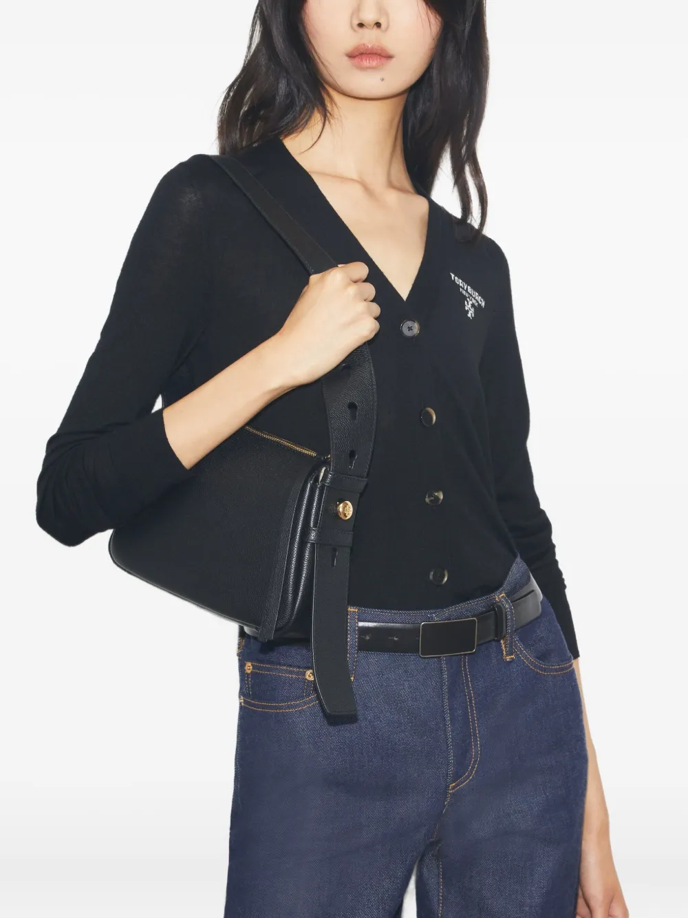 Tory Burch Kleine Romy schoudertas - Zwart