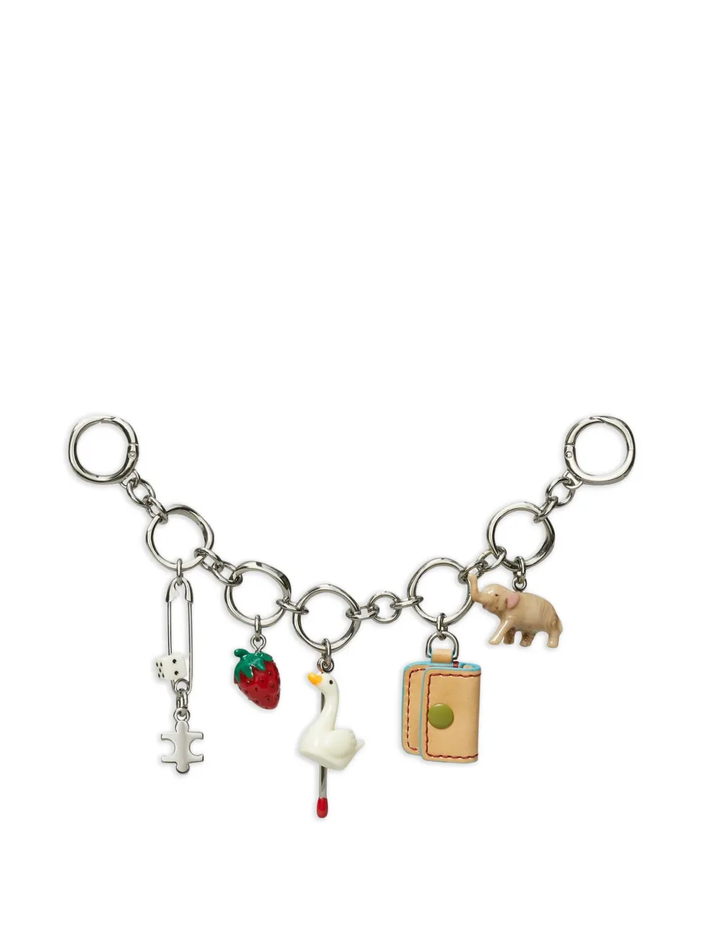 Tory Burch multi-charm keyring | Silver | Image 1