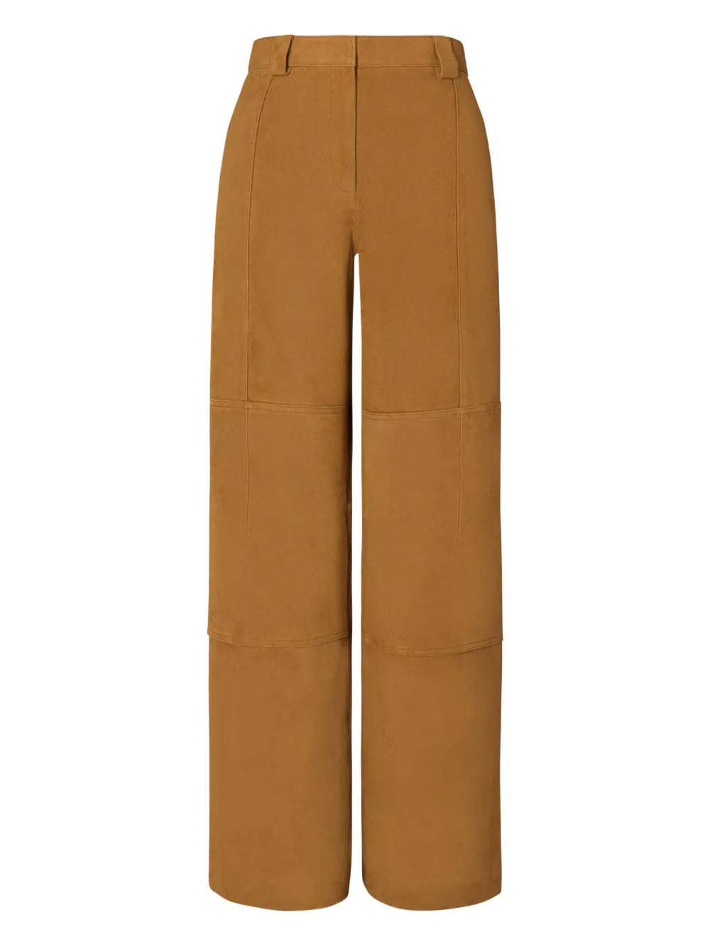 Tory Burch Suède broek met vlakken Bruin