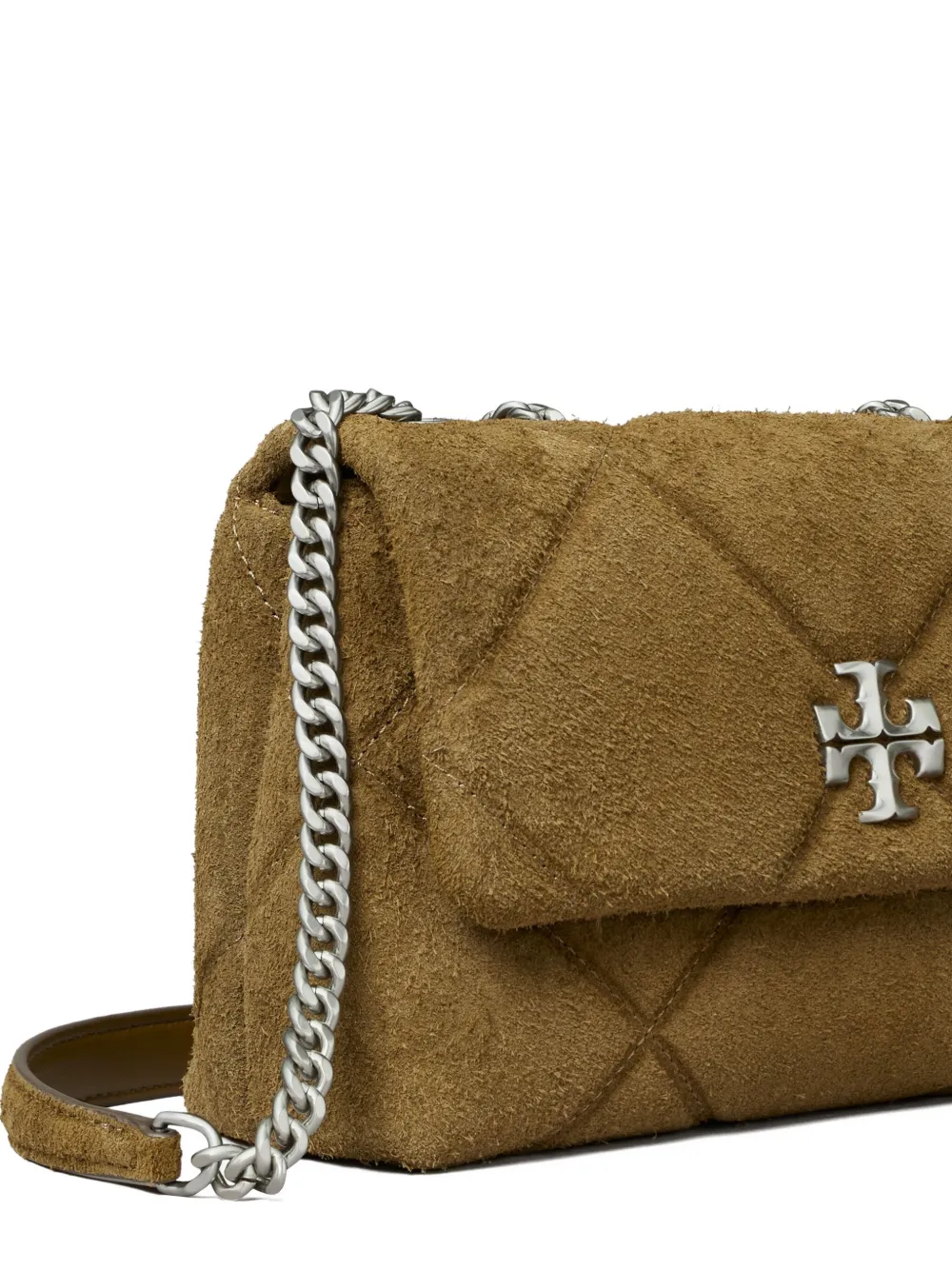 Tory Burch Kira Small Diamond Quilted Convertible Shoulder Bag In Green