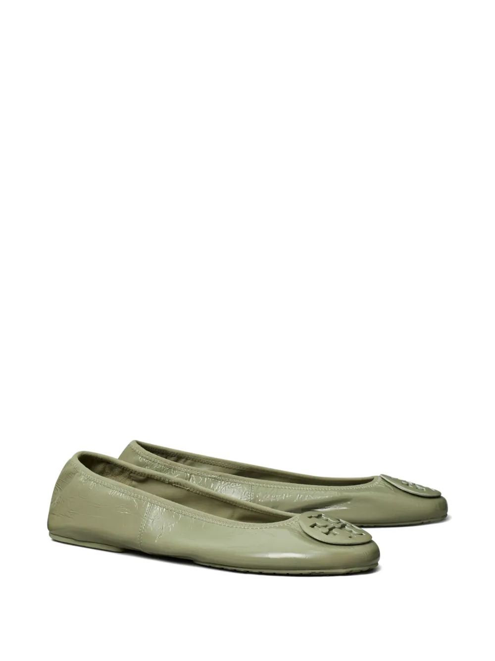 Tory Burch Reva Travel logo-plaque patent-leather ballet flats | Image 2