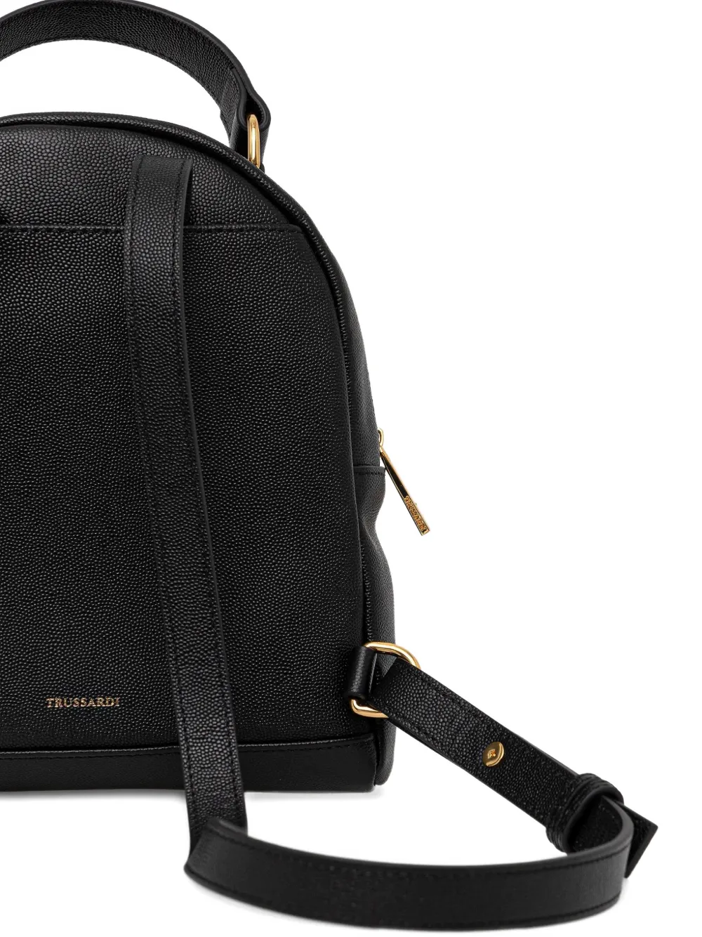 Trussardi Logo-plaque Backpack In Black