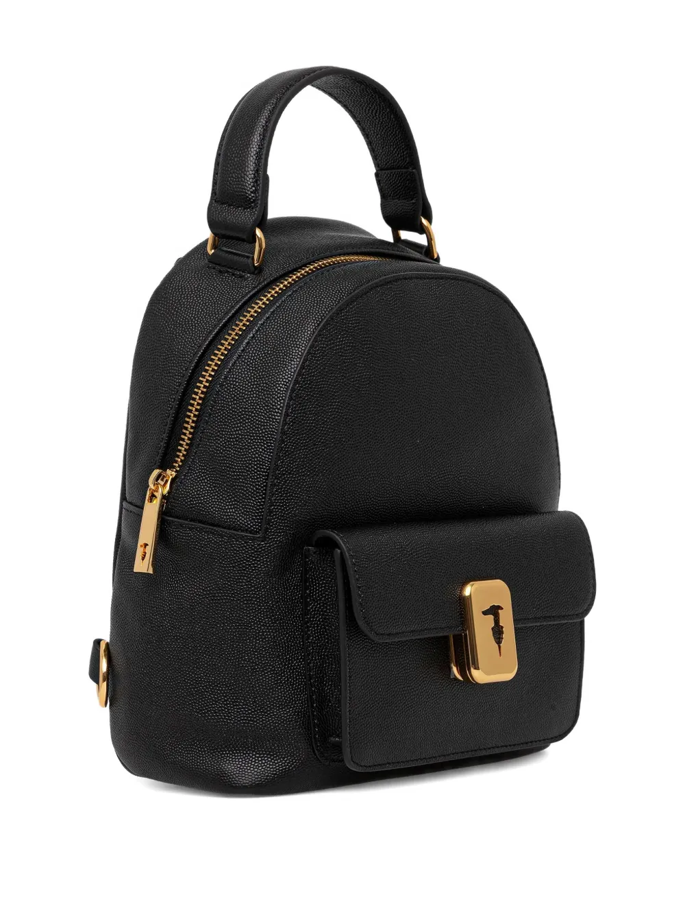 Trussardi logo-plaque backpack - Zwart