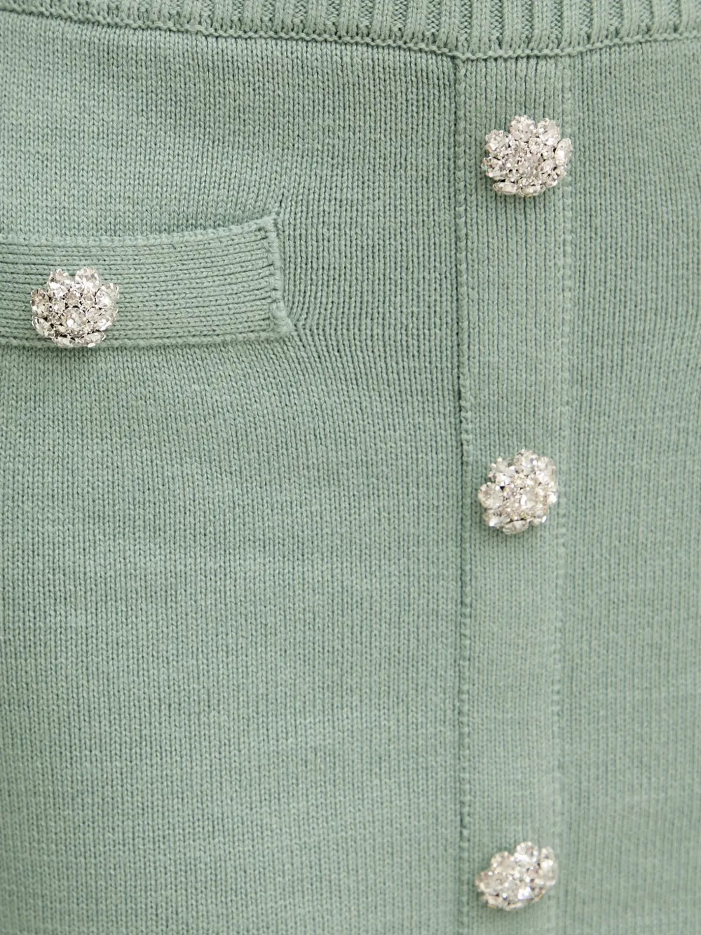 Silvian Heach Button-embellished Skirt In Green