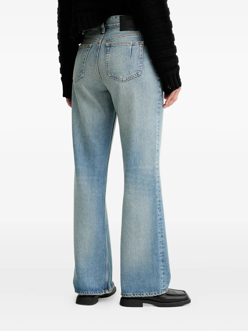 Won Hundred Jeans met logopatch Blauw