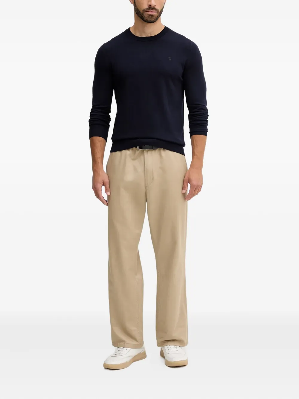 Trussardi Trui met ronde hals - Blauw