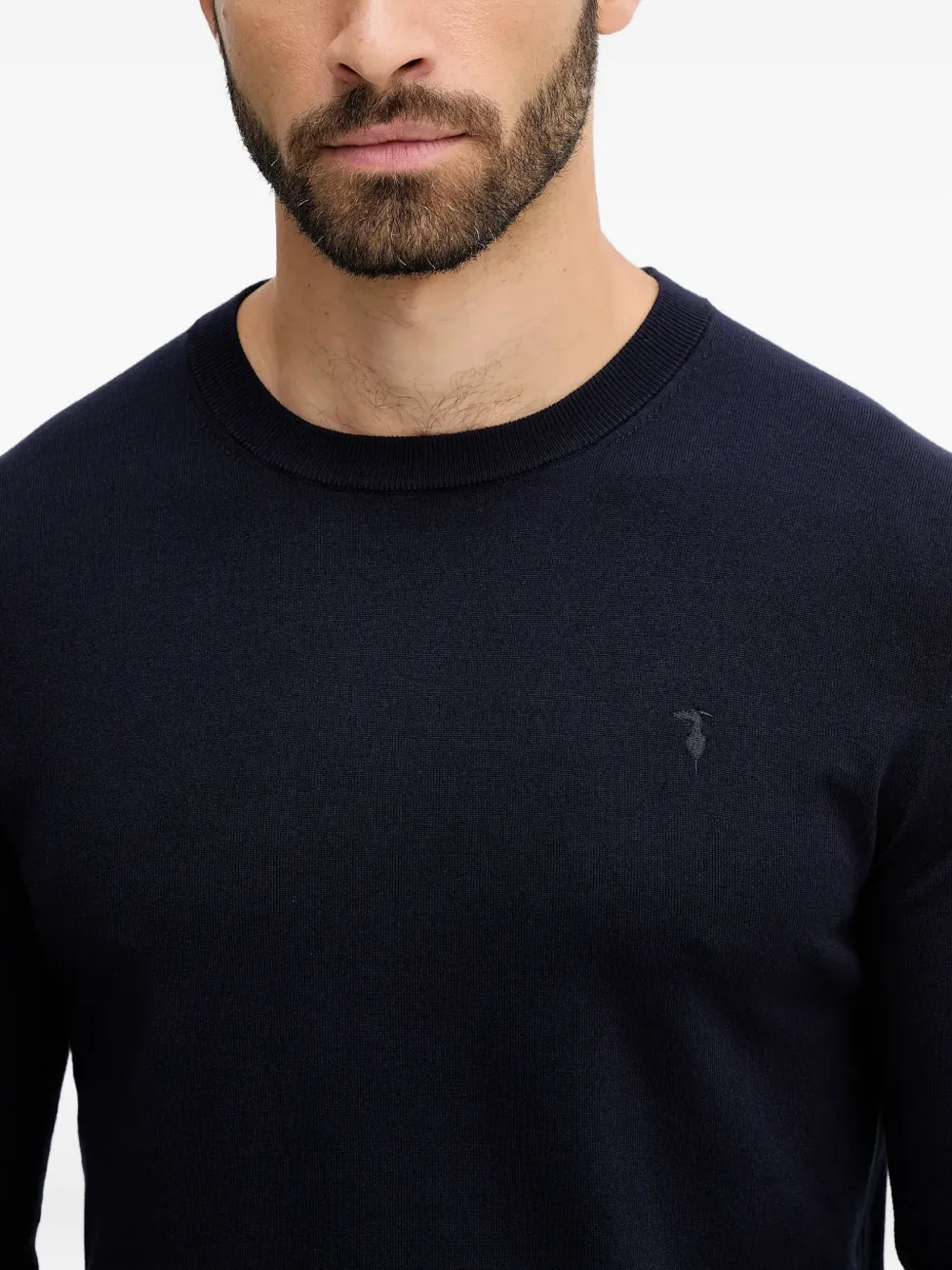 Trussardi Trui met ronde hals Blauw