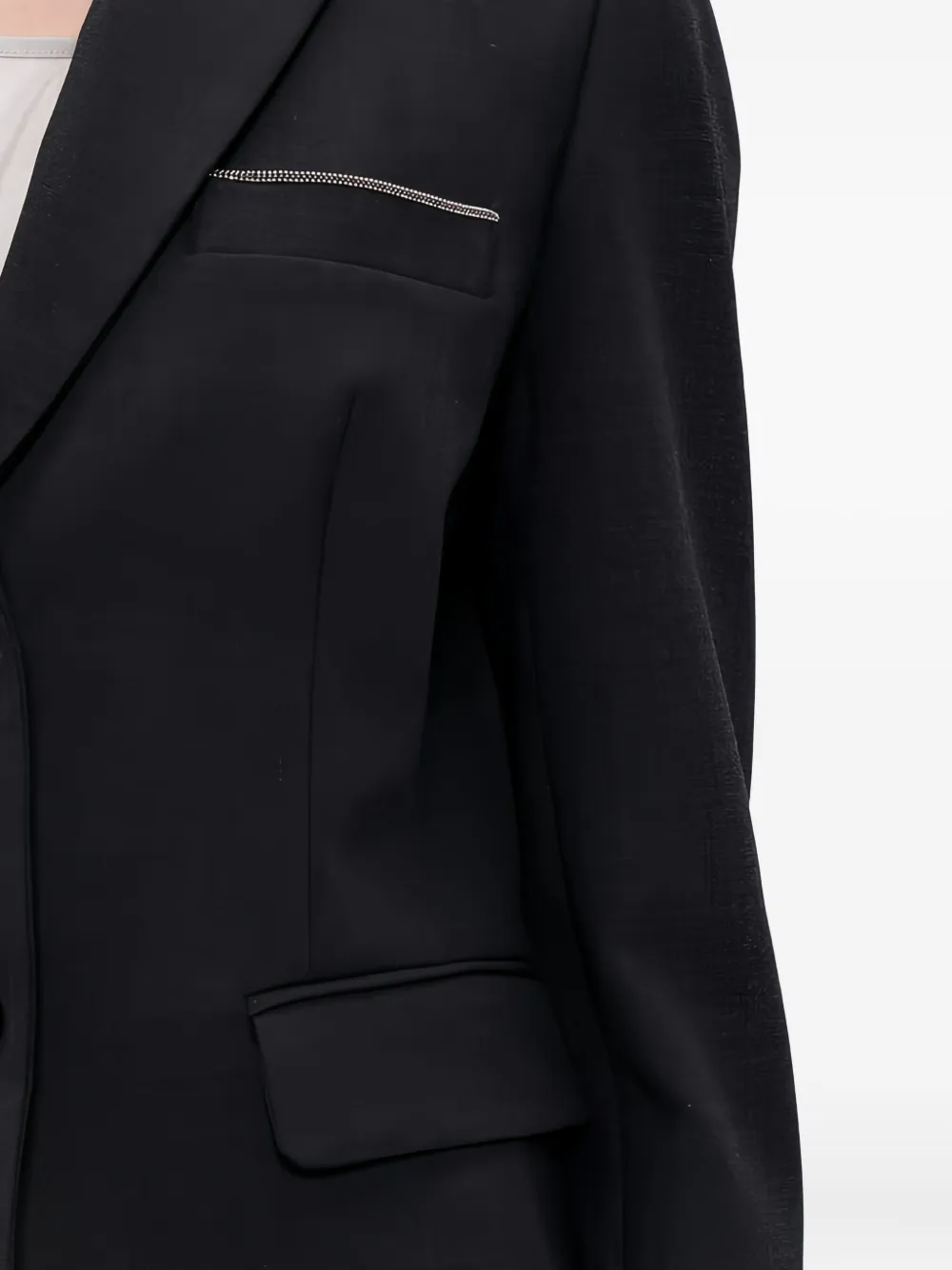 Peserico Pocket Blazer In Black