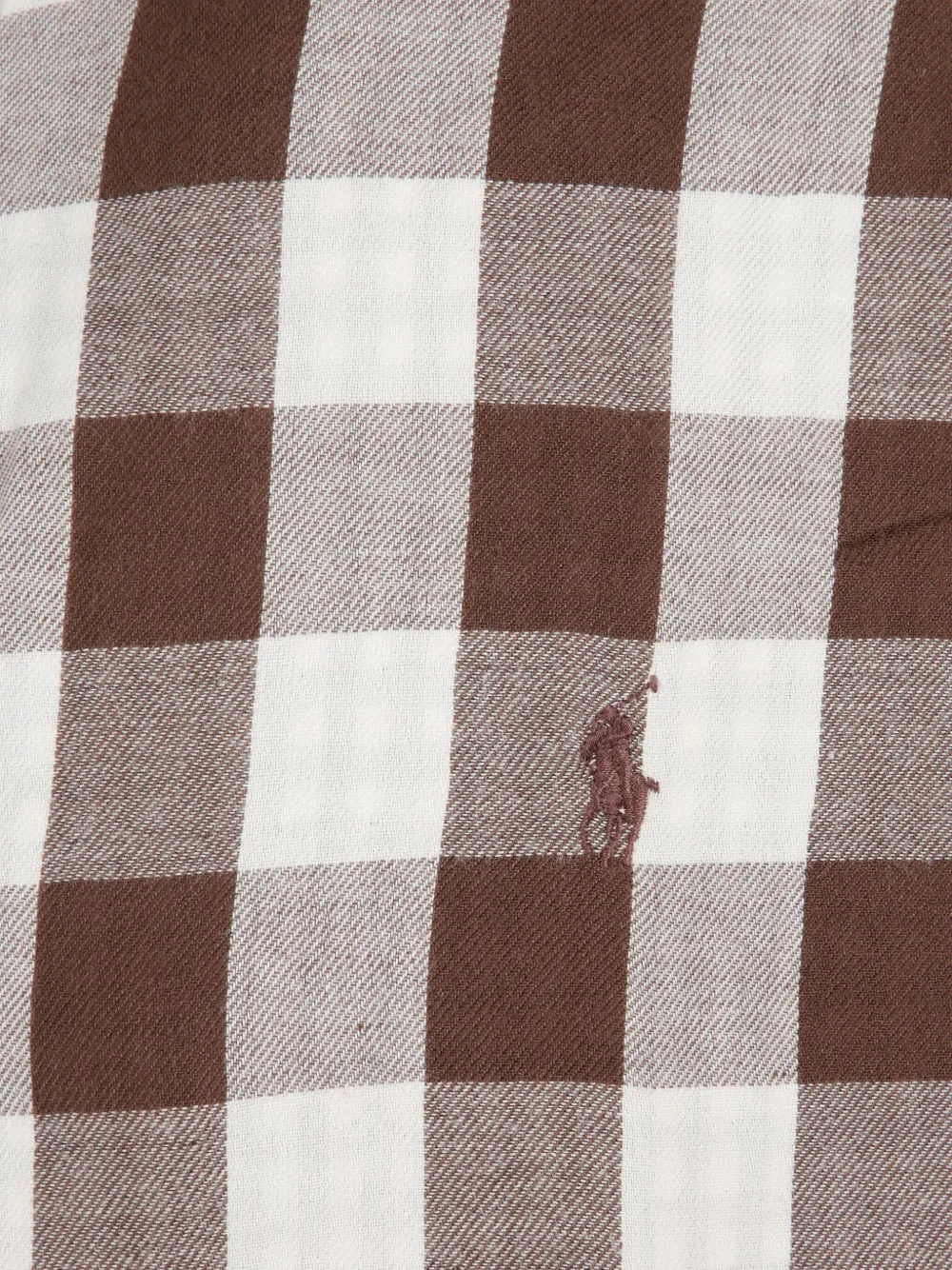 Polo Ralph Lauren Geruit overhemd met logo Bruin