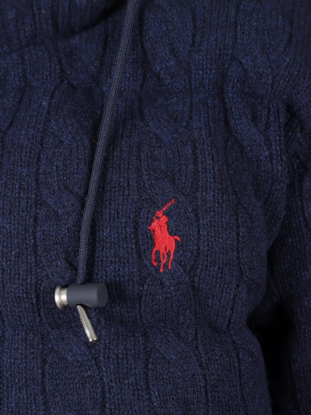 Polo Ralph Lauren Cable-knit Wool-cashmere Quilted Jacket In Blue