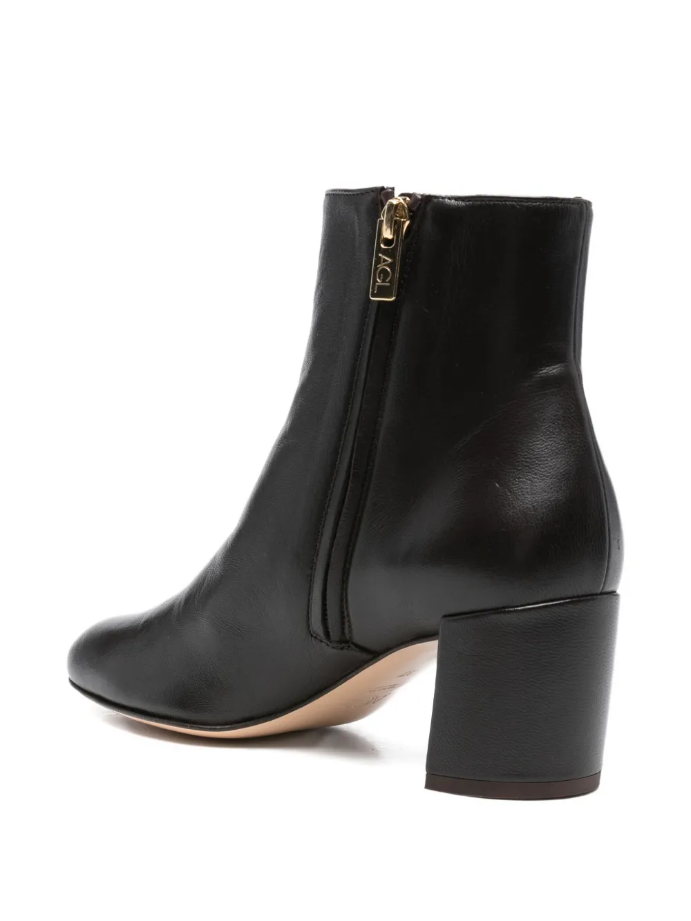 Agl Attilio Giusti Leombruni 60mm Block-heel Leather Boots In Brown