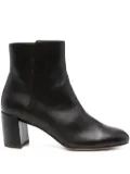 AGL 60mm block-heel leather boots - Brown