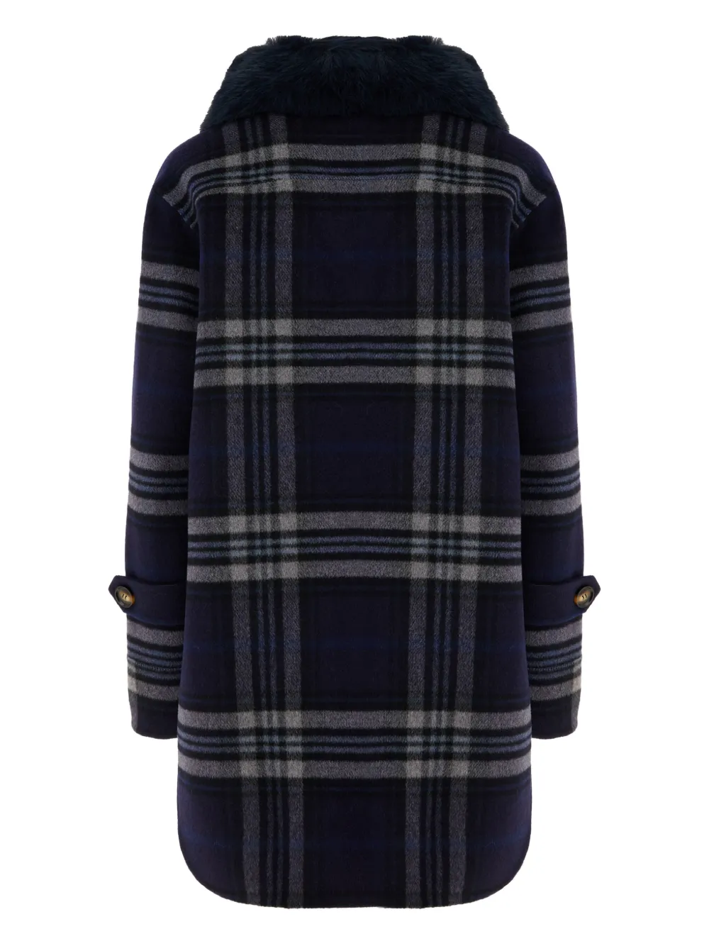 Ava Adore Embroidered Wool And Polyester Coat In Blue