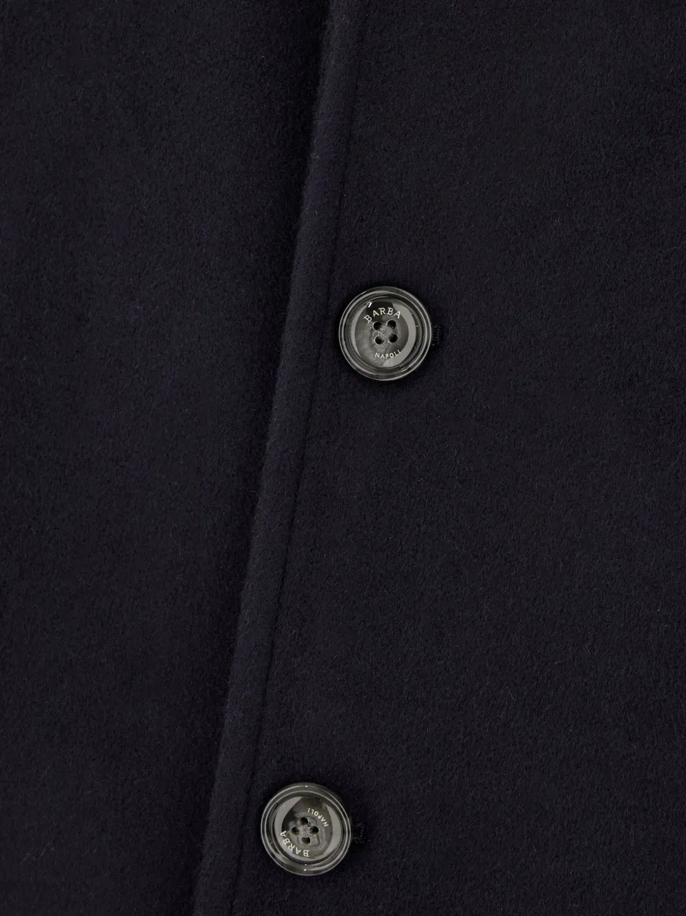 Barba Napoli Button-fastening Wool Single-breasted Coat In Blue