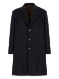 Barba button-fastening wool single-breasted coat - Blue