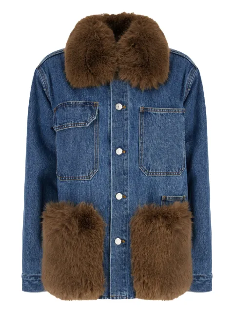 Ava Adore faux-fur trimmed denim jacket