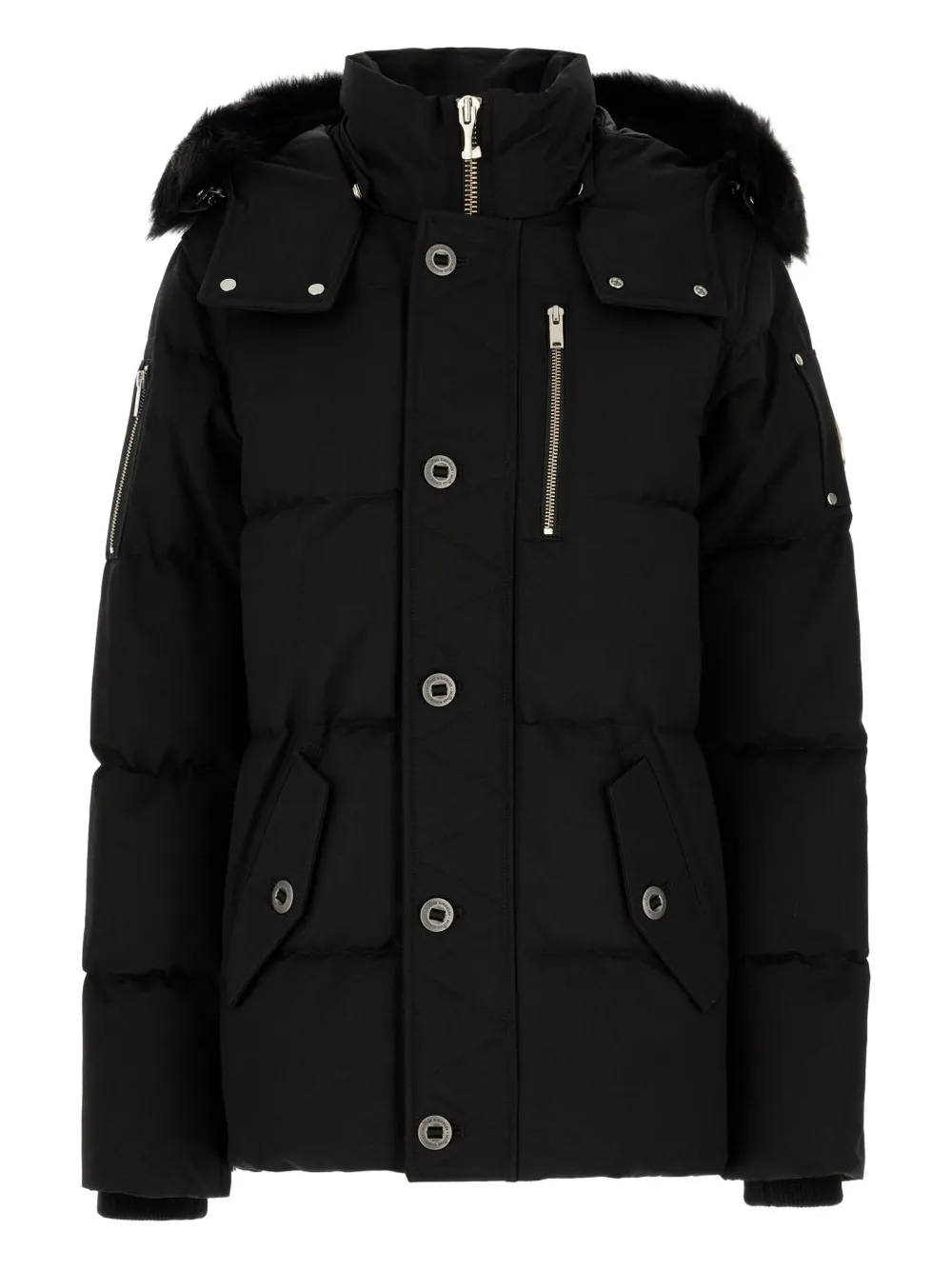 Moose Knuckles hooded puffer jacket | Black | Image 1