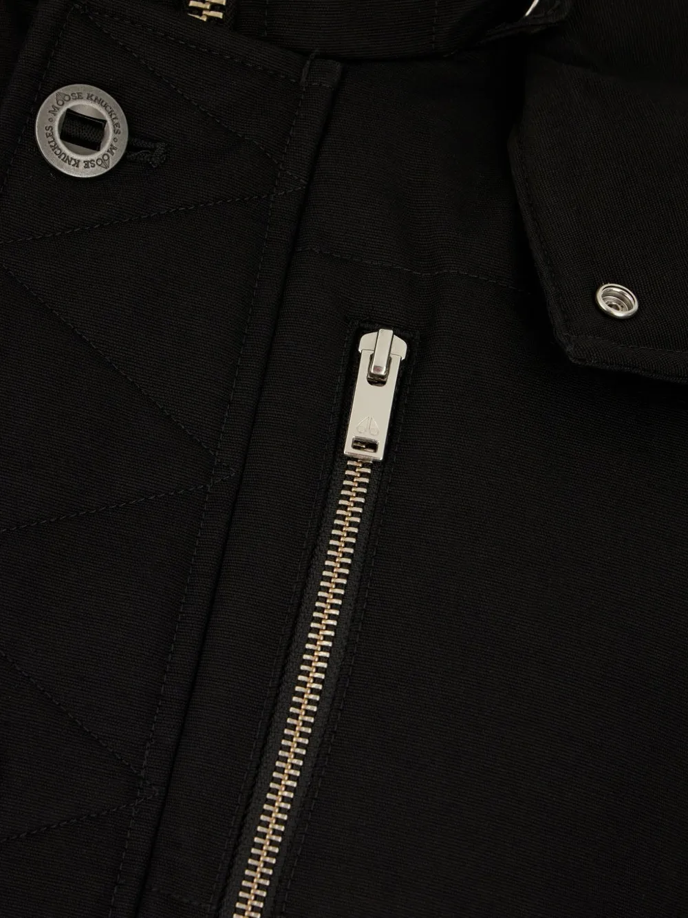 Moose Knuckles Donsjack met capuchon Zwart