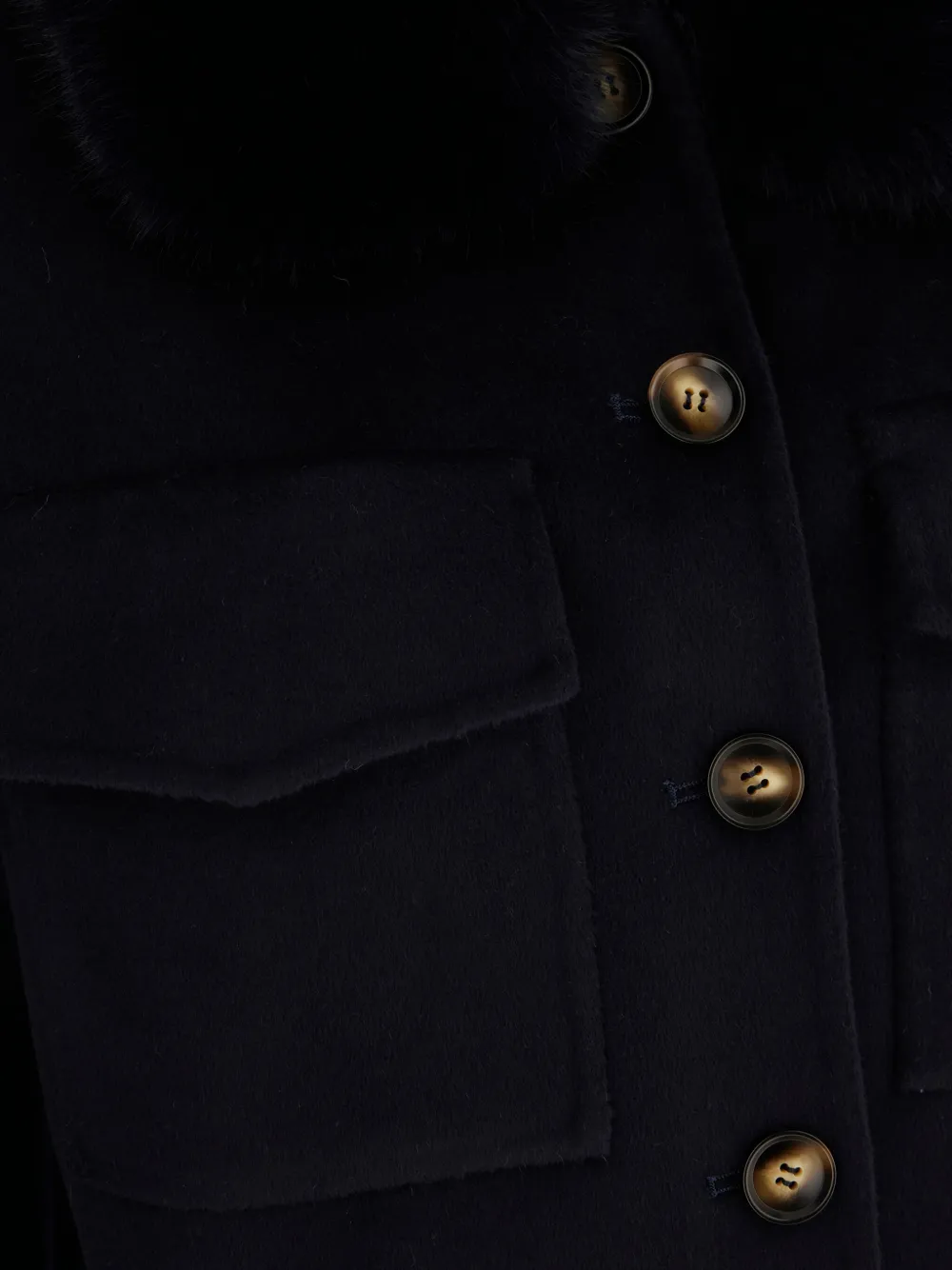Ava Adore Buttoned-up Single-breasted Coat In Blue