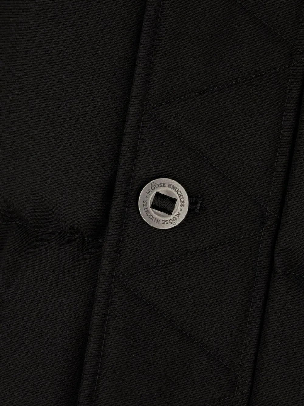Moose Knuckles Button Jacket In Black