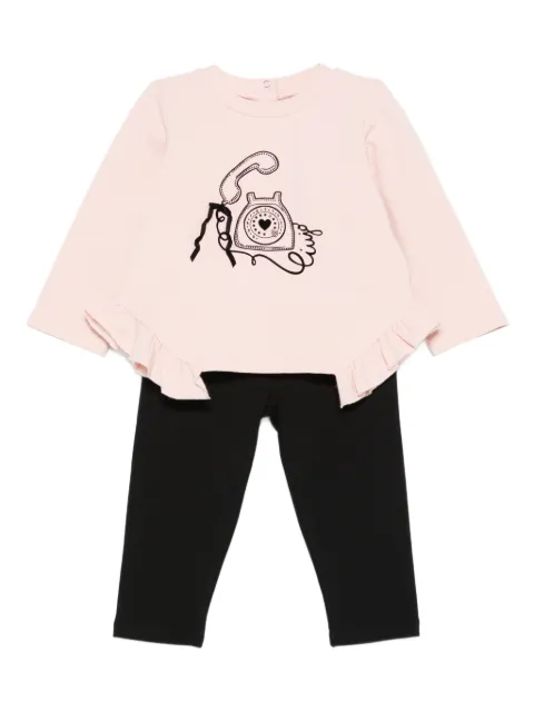 Liu Jo Kids set de pantalones con estampado de teléfono