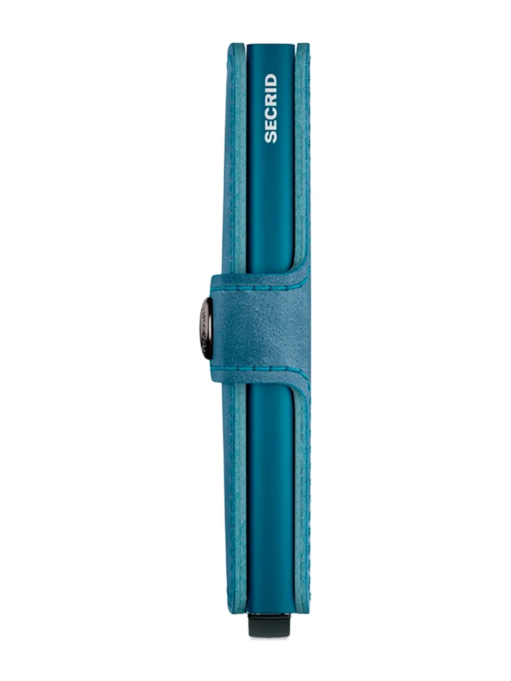 Secrid Leren portemonnee met drukknoop Blauw