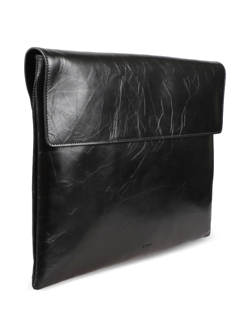 Jil Sander Clutch met omslag Zwart